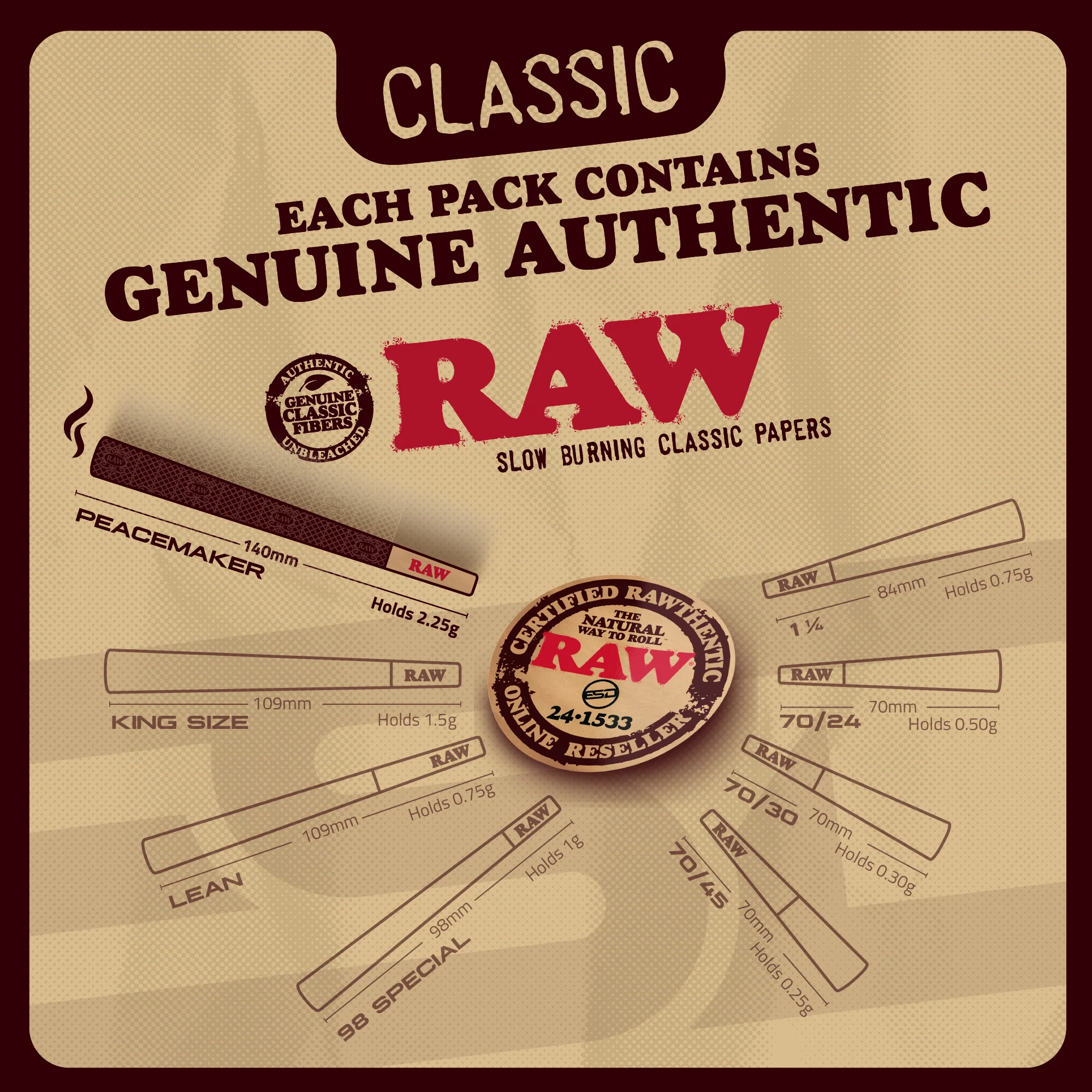 RAW Peacemaker Cones Classic | Larger than King Size - Image 3