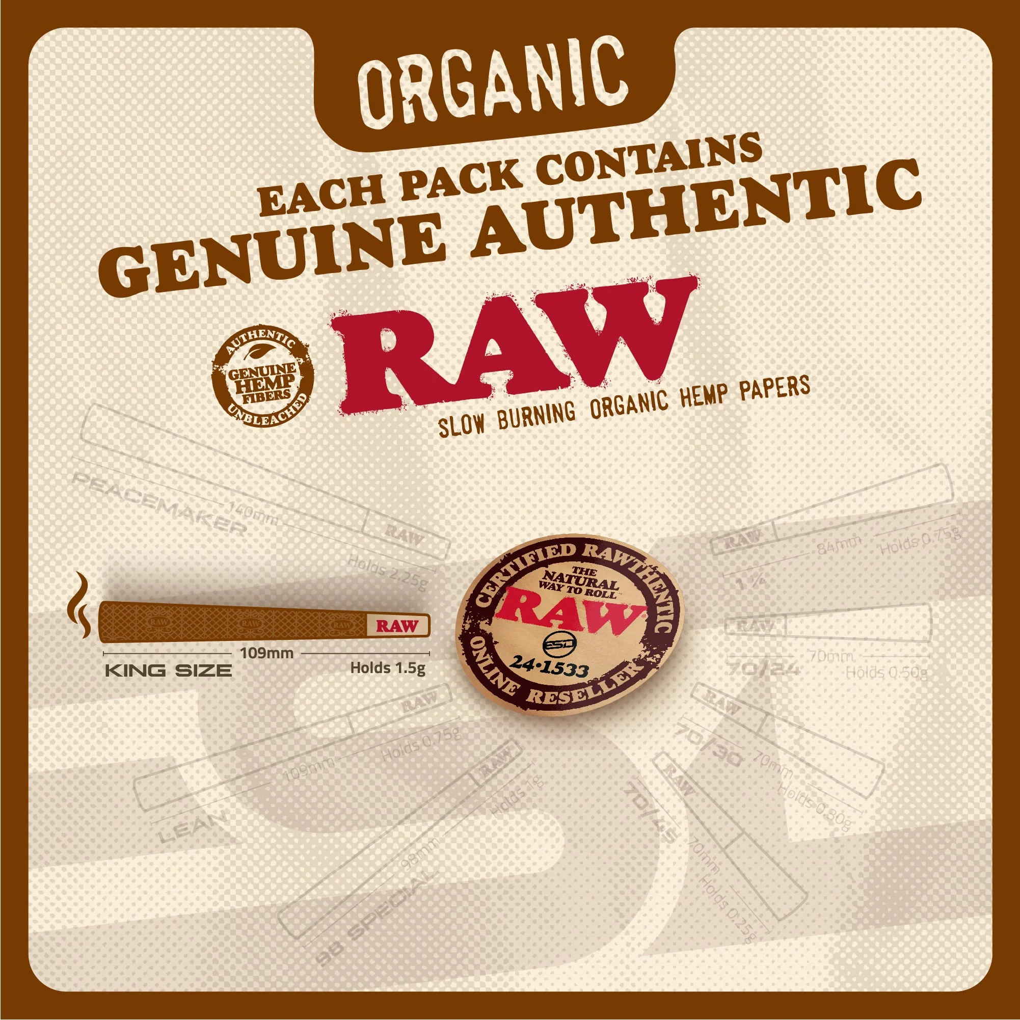 RAW Organic Hemp King Size Cones - Image 3