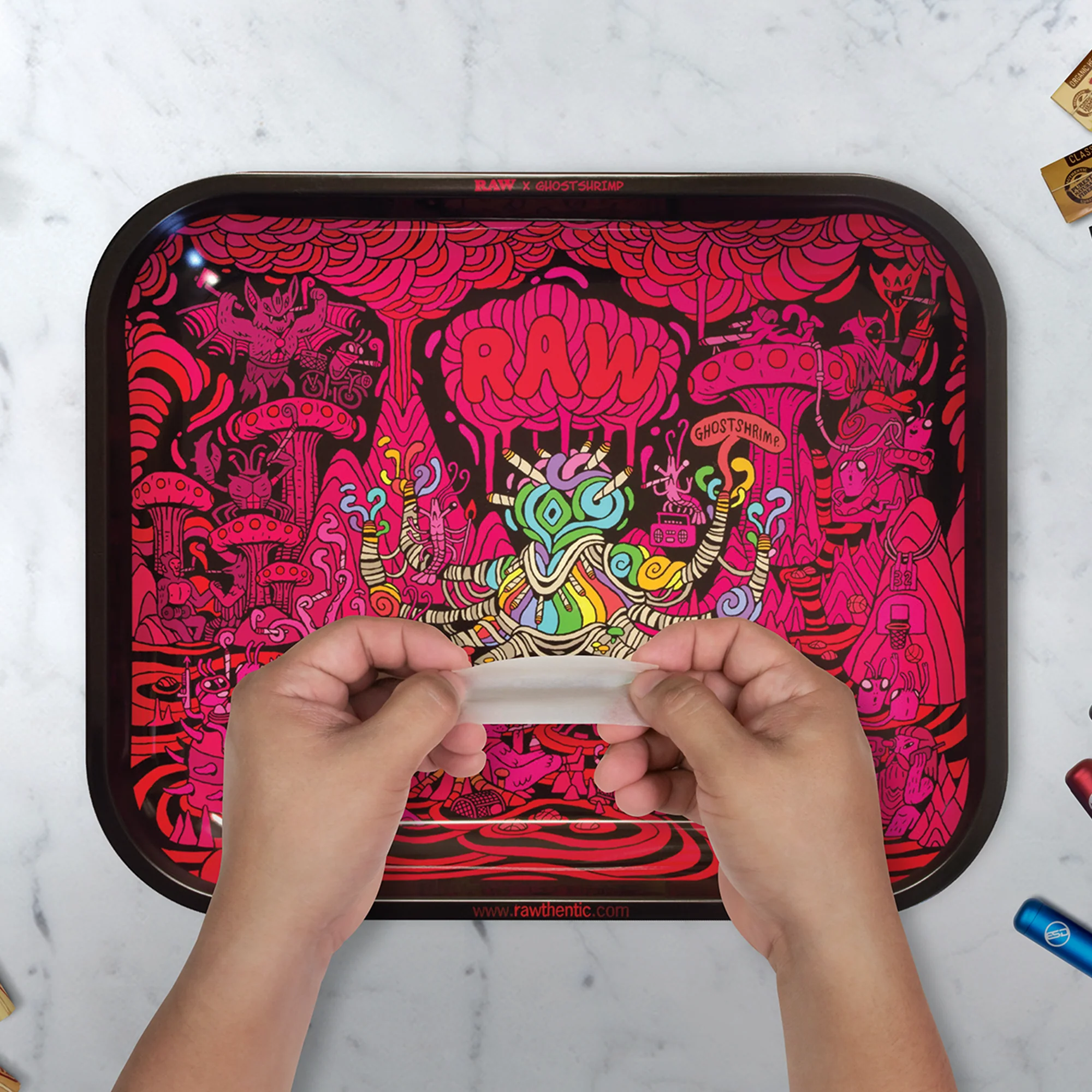 RAW Ghostshrimp 3rd Edition Metal Rolling Tray - Image 5